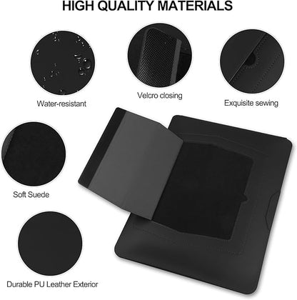 HoYiXi 15.6" Laptop Sleeve-Compatible with MacBook Pro 16/15.4'' MacBook Pro 15, Mac Air 15 - Waterproof Soft 15 16 inch pc case for HP, Dell, 15 inch Laptop Sleeve case,Black