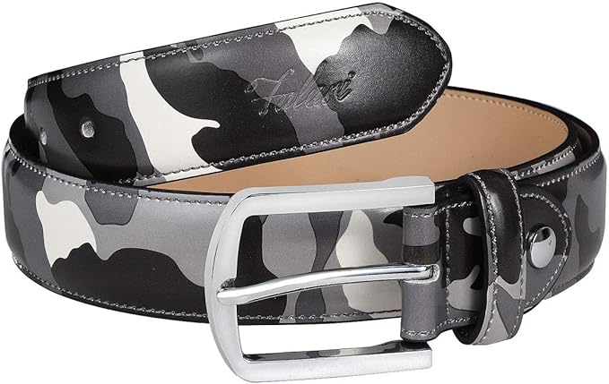 Falari Men Genuine Leather Casual Dress Belt With Single Prong Buckle, Classic Style Belt