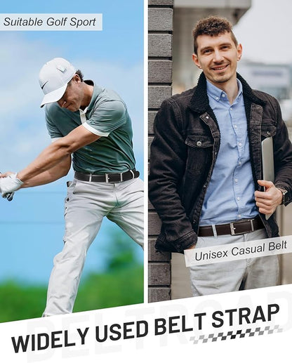 BELTROAD Ratchet Belt Strap for Men Leather Belts Without Buckle Replacement Leather Belt Strap Only 35mm for 40mm Buckle