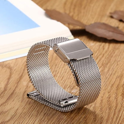Moran Stainless Steel Mesh Watch Band Quick Release Replacement Strap 18mm 20mm 22mm for Men Women (Silver,22mm)
