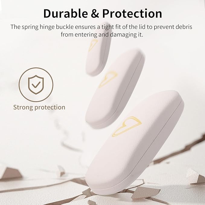 Glasses Case Hard Shell, Leather Protective Case for Sunglasses with Cleaning Cloth, Cute Eyeglass Cases for Women