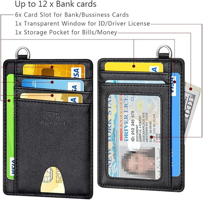 FurArt Slim Minimalist Wallet, Front Pocket Wallets, RFID Blocking, Credit Card Holder for Men