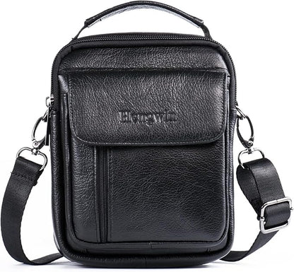 hengwin Genuine Leather Phone Pouch for Belt, Cell Phone Holster with Belt Loop, Crossbody Purse Shoulder Bag Fanny Pack