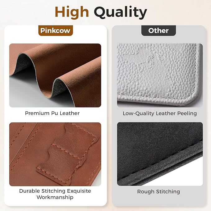 Passport Holder for Travel Women Men - Passport Cover Wallet with Airtag Slot - RFID Blocking PU Leather Passport Holder Case with Card Holder, Pen Slot - Brown