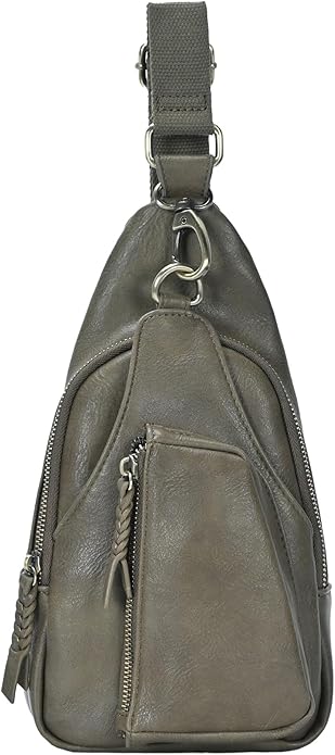 MMS Brands Antik Kraft Tasha Crossbody Sling | Vegan Leather Crossbody Bag for Women with 16-20" Strap | Sling Bags for Women