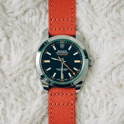 Archer Watch Straps - Canvas Quick Release Watch Bands (Tangelo Orange, 20mm)