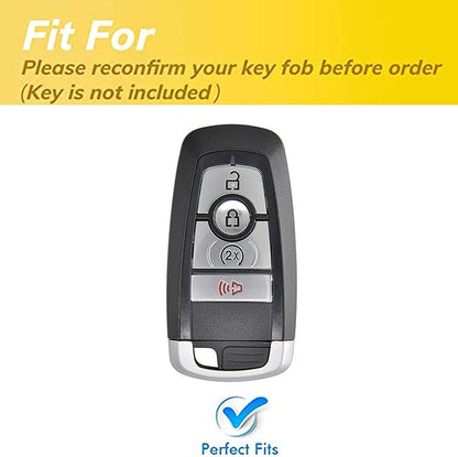 Keyless Entry Remote for Ford Key Fob Cover Protective Shell Fits for Ford Edge Escape Expedition Explorer Fusion Mustang Ranger F-150 F-250 (4-Button-B-Pink)