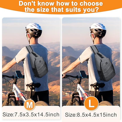 Pritent Crossbody Bags for Women Men Trendy Sling Bag Backpack Casual Chest Bag with Convertible Shoulder Strap
