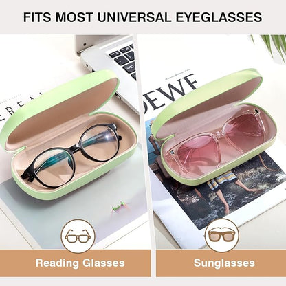 Marvolia Glasses Case Hard Shell - PU Leather Eyeglass Cases Eyeglasses Case for Sunglasses Eye Glasses Cases