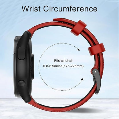 ISABAKE 22mm Watch Band for Gamrin Forerunner 265/Forerunner 255/Vivoactive 4 45mm/Venu 2/Venu 3, Silicone Quick Release Replacement Wristband