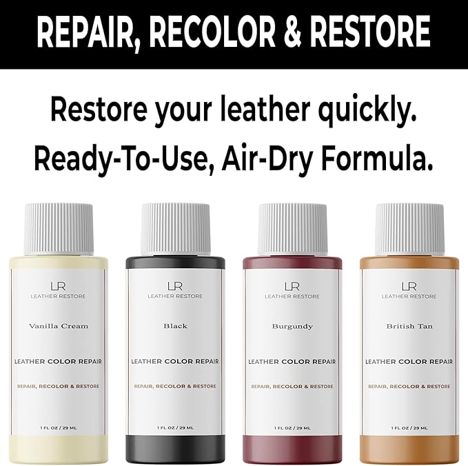 Leather Color Repair, Off White 1 OZ - Repair, Recolor & Restore Couch, Furniture, Auto Interior, Car Seats, Vinyl & Shoes