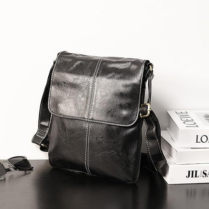 Mens Crossbody Bag, Leather Messenger Shoulder Bag for Women Men Purse Travel Work Business | Leather, Messenger, Purse, Travel, Work, Business