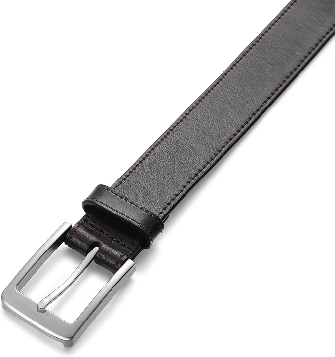 MILORDE Men's Genuine Leather Dress Belt, Handmade, 100% Cow Leather, Fashion & Classic Designs for Work Business and Casual
