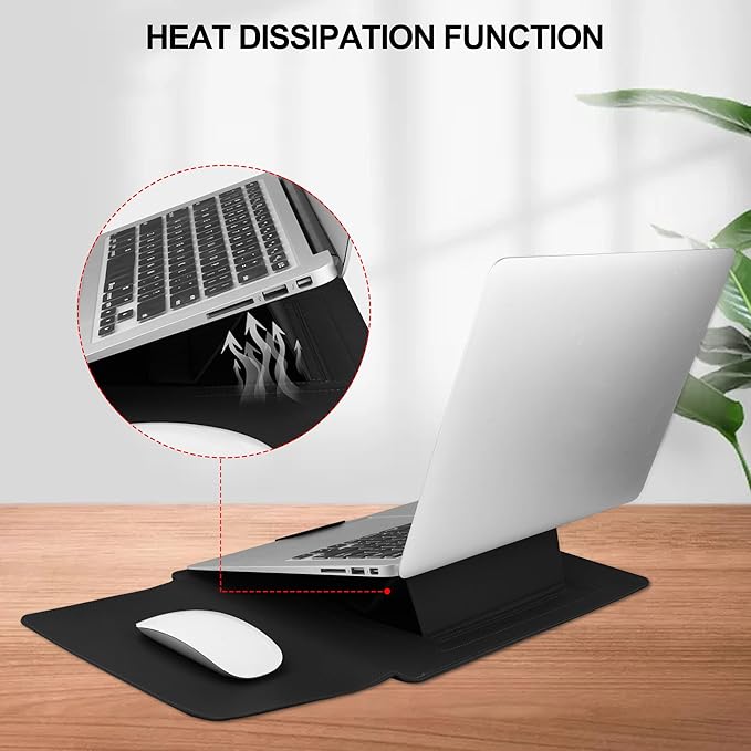 HoYiXi 17.3 inch Laptop Sleeve Case for Essential 17/ TPN-I139_320M3AV(2023/2025)/Pavilion Envy 17,Compatible with IdeaPad/LG Gram/ASUS/Dell/ROG Strix/Acer 17''-17.3'' Laptop Bag,Black