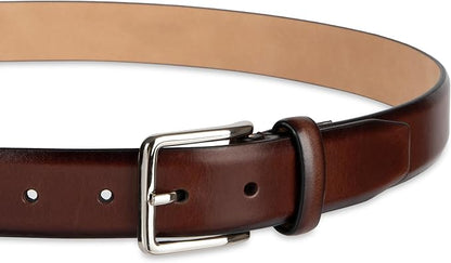Haggar mens Leather Dress Belt for Suits and Pants - Classic, Formal, Business, Work