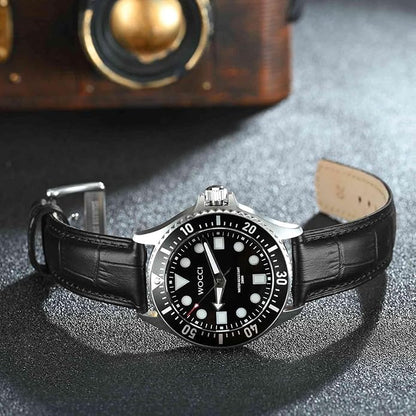 WOCCI Watch Bands, Top Grain Leather, Embossed Alligator Grain, Quick Release, Band Width 18mm 20mm 22mm