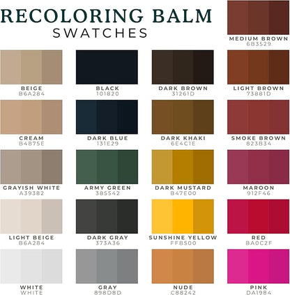 Clyde's™ Recoloring Balm | Non-Toxic Material Dye & Restorer for Furniture, Car Seats, & More | 23 Colors (Medium Brown, 100ML)