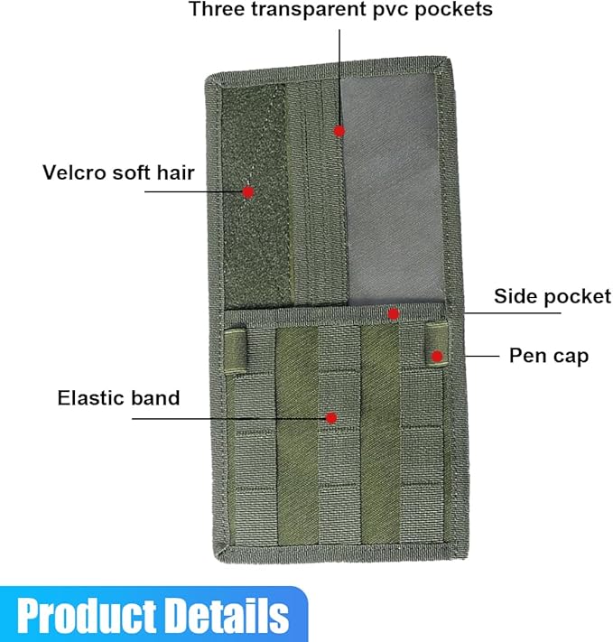 ZIMISI Molle Car Visor Organizer, Tactical Sun Visor Panel Organizer with Elastic Strap, Nylon Sunshade Storage Pouch with Magic Strap for Pen Card Sunglass, Fits for Car, SUV, Truck (Army Green)