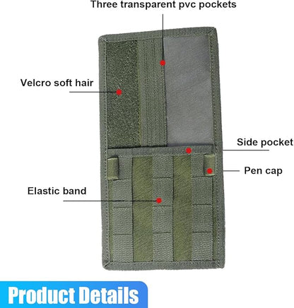 ZIMISI Molle Car Visor Organizer, Tactical Sun Visor Panel Organizer with Elastic Strap, Nylon Sunshade Storage Pouch with Magic Strap for Pen Card Sunglass, Fits for Car, SUV, Truck (Army Green)
