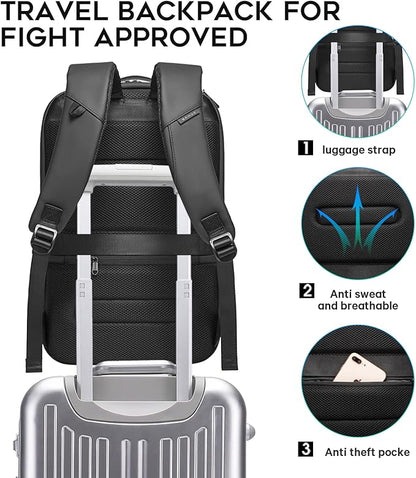 BANGE Business Laptop Smart backpack Can Hold 15.6 Inch Laptop Commute Backpack Carry on bag for men and women (Black)