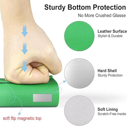 RayLove Ultimate Glasses Case Kit, Hard Shell Sunglasses and Eyeglass Case with Cleaning Cloth, Screwdriver, Ear Hooks
