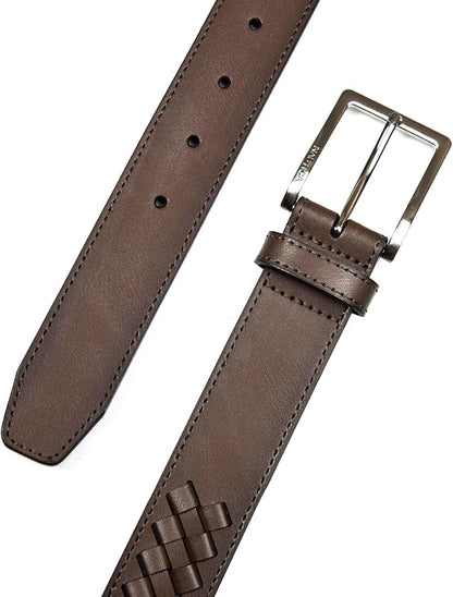 Nautica Men's Dress Leather Belt for Suits and Pants | Classic | Business | Fashion | Adjustable | Metal Buckle