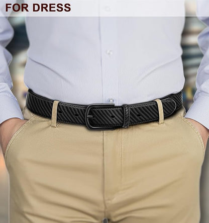 BULLIANT Men Belt-Leather Belt 7 Holes Comfortable for Men Dress Casual Jeans 1 3/8"