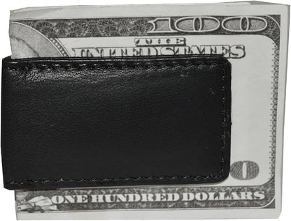 LB LEATHERBOSS Men's New Leather Strong Magnetic Money Clip