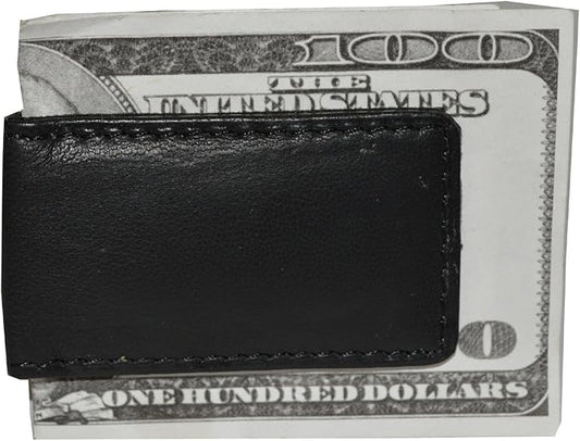 LB LEATHERBOSS Men's New Leather Strong Magnetic Money Clip