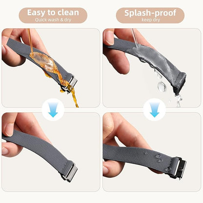 20mm Stretchy Watch Band Compatible with Garmin Vivoactive 5 6 Watch Bands,Quick Release Water-Resistant Nylon Elastic Strap for Vivoactive 3/Venu Sq/Sq 2/Sq Music, Forerunner 245/165/55/570 Women Men
