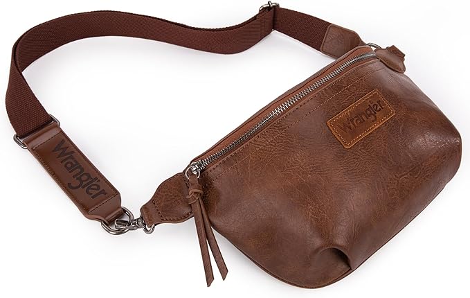 Wrangler Large Fanny Packs for Women Waist Bag Travel Belt Bags Crossbody Sling Purse