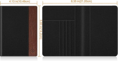 FINTIE Passport Holder, Slim Travel Wallet RFID Blocking Card Case Cover Passport Cover Protector Essentials with Credit Card Slots for Women/Men | Slim, RFID Blocking, Card Case Cover, Essentials, Credit Card Slots