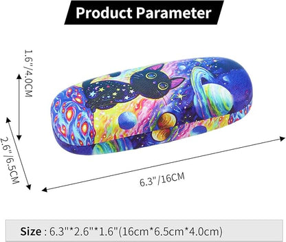 PERFECTSIGHT Hard Shell Eyeglasses Case, PU Leather Protective Glasses Case, Cute Eyeglass Case for Women Men Girls