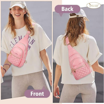 Sling Bag for Women Crossbody Leather Fanny Packs Chest Bag Fashion Sling Backpack Travel JASGOOD