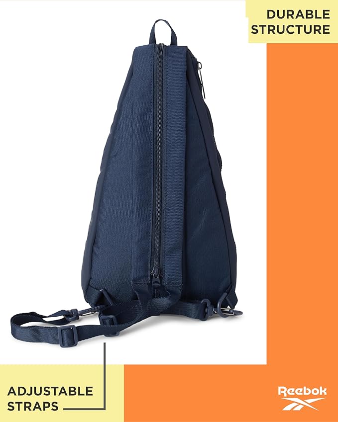 Reebok Unisex Crossbody Sling Bags – Compact Convertible Strap Cross Body Bag Travel Sling Bag - Gym & Travel Essential, Maeve Eastcoast Blue