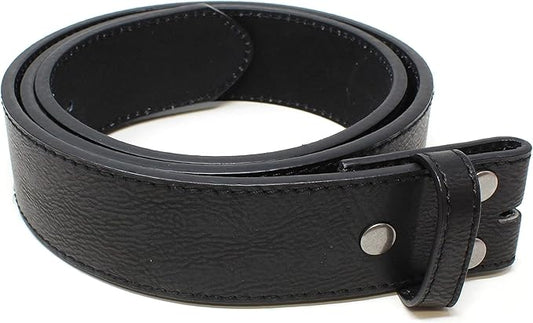 BC Belts Leather Belt Strap with Vintage Distressed Texture 1.5" Wide with Snaps and without Buckle