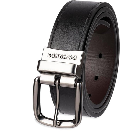 DOCKERS Men's Two-in-one Reversible Rotative Buckle Everyday Casual Dress Belt (Regular and Big & Tall Sizing)