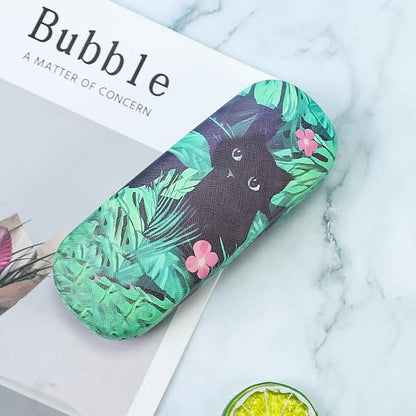 PERFECTSIGHT Hard Shell Eyeglasses Case, PU Leather Protective Glasses Case, Cute Eyeglass Case for Women Men Girls