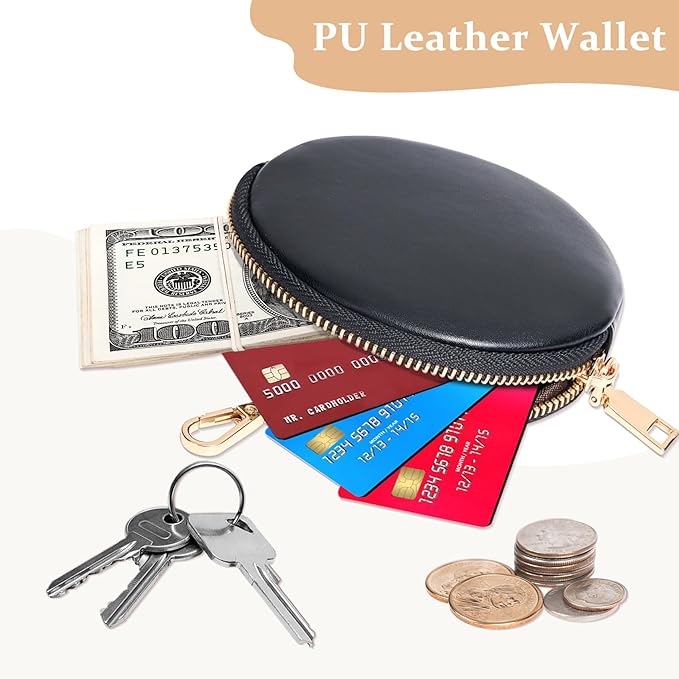 Clip and Go Phone Strap Crossbody with RFID Leather Wallet, Trendy Hands-Free Crossbody Cell Phone Lanyard Chain with Coin Purse for Women, Neck Chain for iPhone and Smartphone, Gold