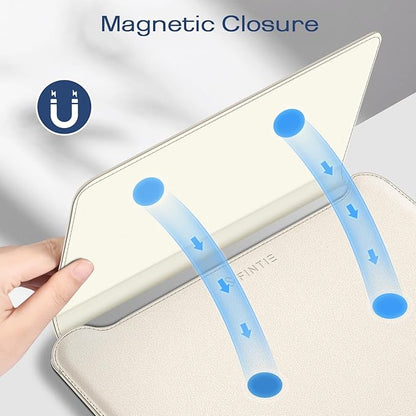 Fintie Sleeve Case for MacBook Air 13.6 A3449 A3240 A3113 A2681, Pro 14 A3427 A3426 A3434 A3401 A3185 A3112 A2992 A2918 A2779 A2442, MacBook Pro/Air/Neo 13 - Slim Bag Cover with Stand, Starlight