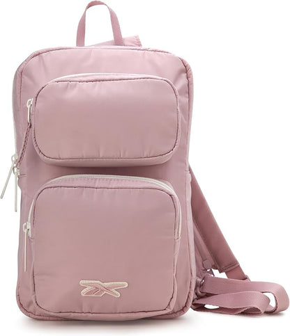 Reebok Unisex Crossbody Sling Bags – Compact Convertible Strap Cross Body Bag Travel Sling Bag - Gym & Travel Essential, Mikayla Ashen Lilac