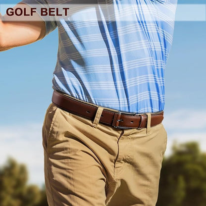 KEMISANT Men Belt-Genuine Leather Belt for Men Dress Casual Golf Jeans 1 3/8"