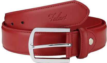 Falari Men Genuine Leather Casual Dress Belt With Single Prong Buckle, Classic Style Belt