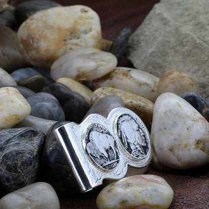 Montana Silversmiths Made in the USA Western Lifestyle Money Clip (Buffalo Indian Nickel Scalloped)