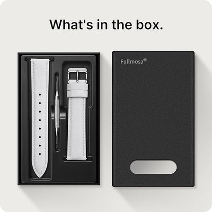 Fullmosa Watch Band, Quick Release Leather Watch Strap for Men Women, Replacement Bands Width 12mm 14mm 16mm 18mm 19mm 20mm 21mm 22mm 24mm