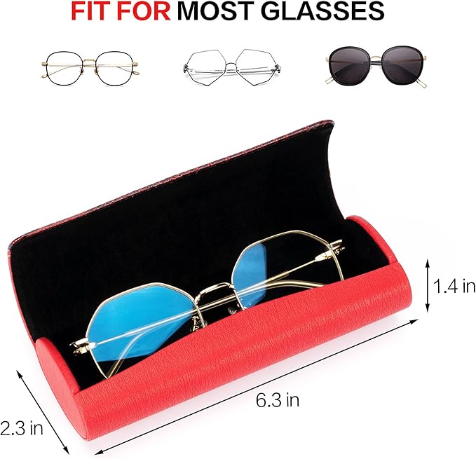 Vemiss Hard Shell Eyeglass Cases, Lightweight Portable Glasses Case for Women Men