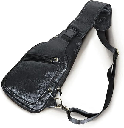 Le'aokuu Men Fashion Casual Tea Designer Travel Hiking Crossbody Chest Sling Bag Rig One Shoulder Strap Bag Men Leather 8015 | Fashion, Casual, Tea, Designer, Travel, Hiking