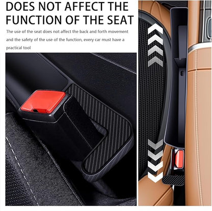 2PCS Car Seat Gap Filler Organizer with Charging Port,Upgrade Cars Gap Filler with Larger Storage Space Reducing Item Loss,Flexible No Drop Seat Guard for Car Storage Organizer