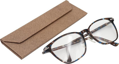 Real Sic Glasses Case for Men and Women - Magnetic Folding Hard Shell Sunglass Holder - Inspired by Solid Color