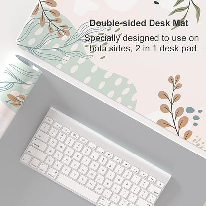 Colorful Star Large Mouse Pad, Green Pink Waterproof Desk Mat, Abstract Boho Double Sided Computer Gaming Mouse Pad, XXL Full Desk Mousepad Non Slip Desk Pad for School Office Home 31.5" x 15.7"